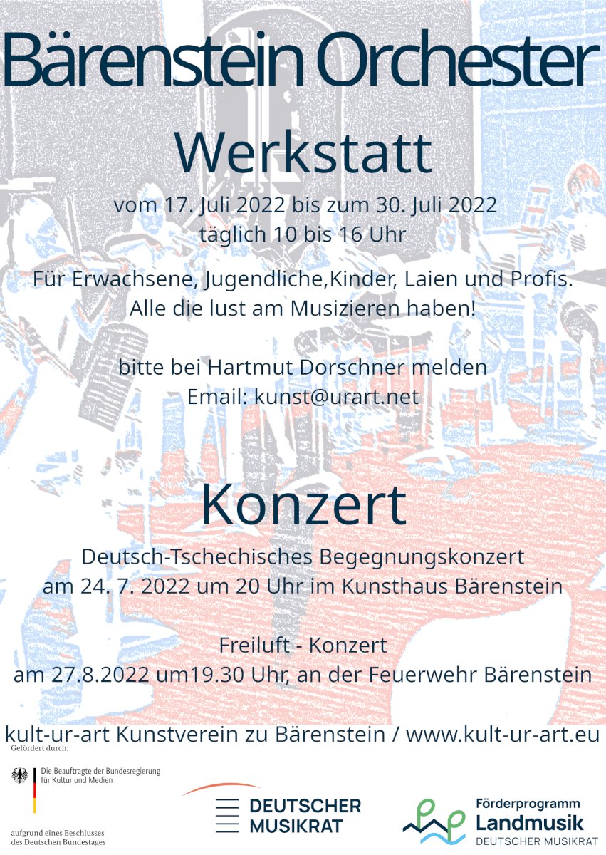 Plakat Bärensteinorchester 2022